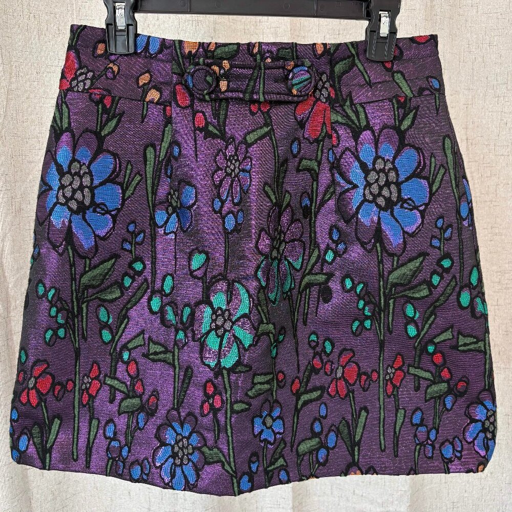 Cynthia Rowley Brocade Cocktail Mini Skirt